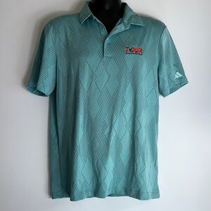 Men's Adidas Aqua Patterned Golf Polo